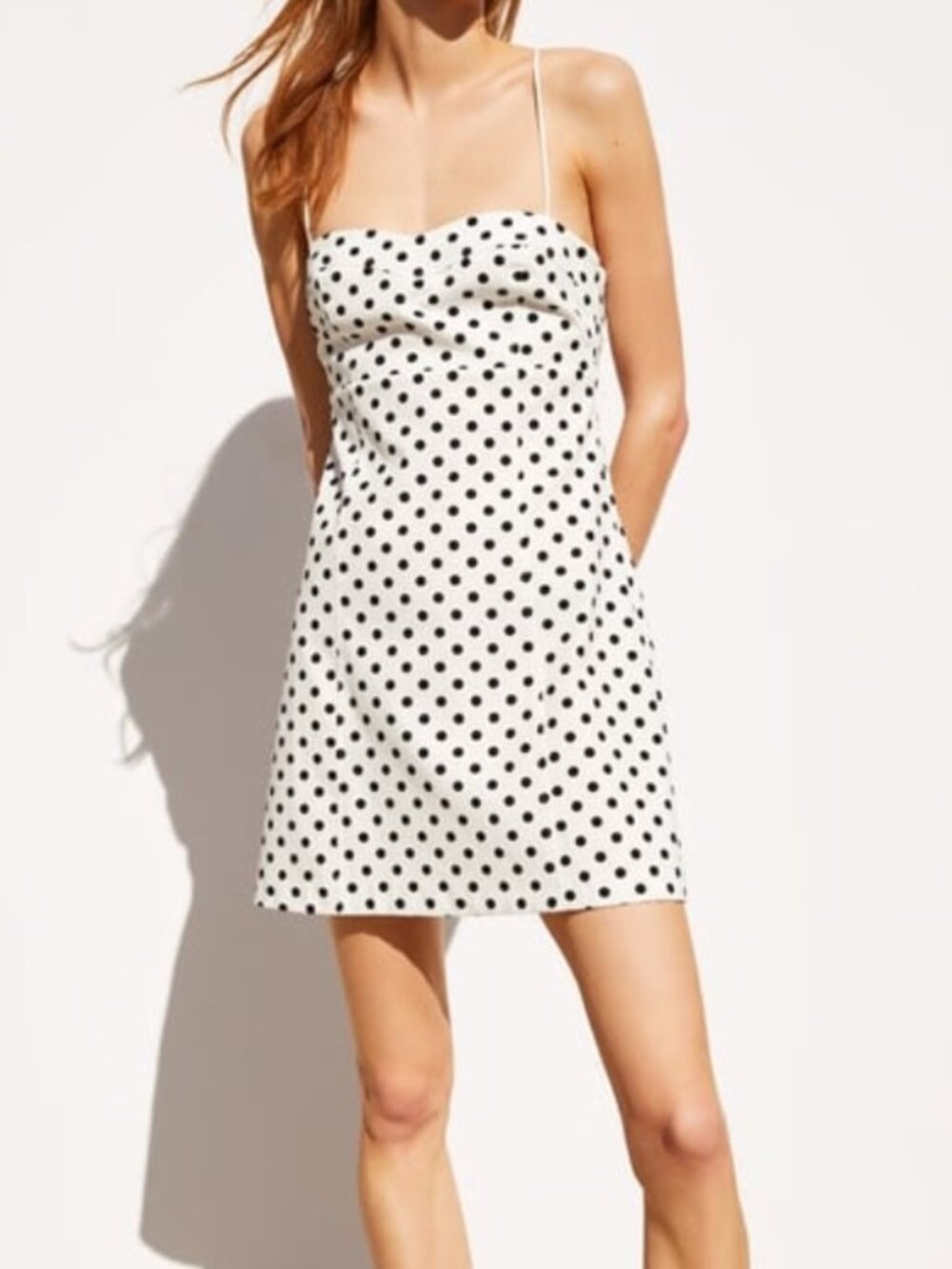NWT Zara Polka Dot MINI strap Dress Size L